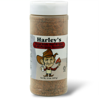 Harley's Texas Style Bar-B-Que & All Purpose Seasoning 14 oz. - The Kansas City BBQ Store