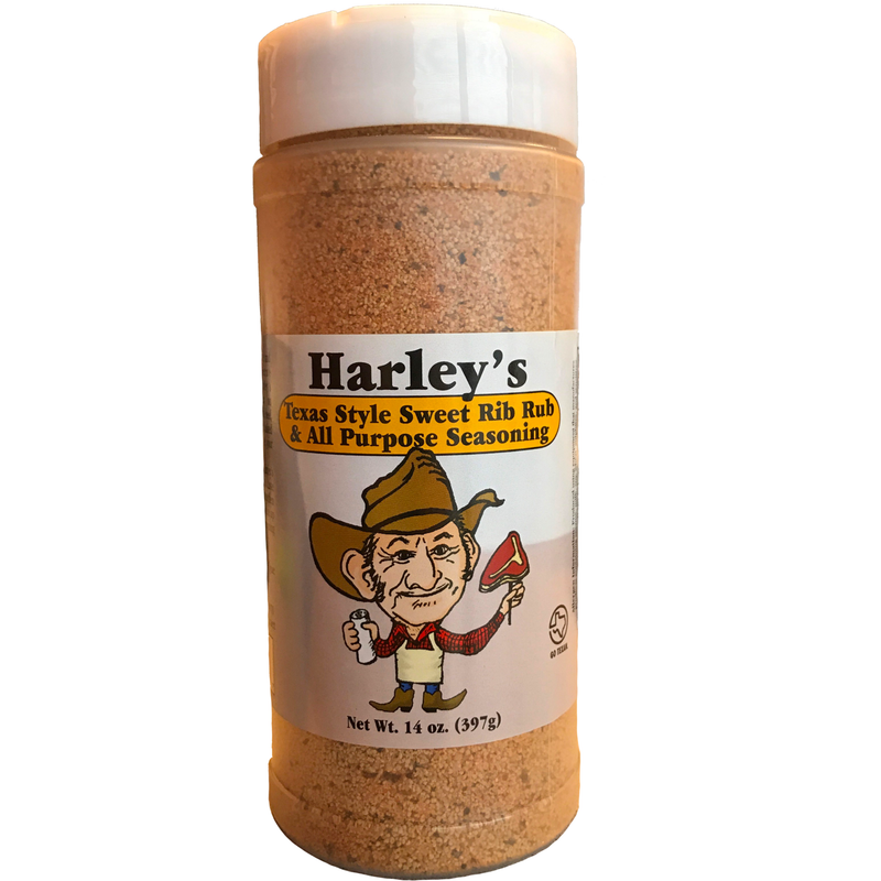 Harley's Texas Style Sweet Rib Rub & All Purpose Seasoning 14 oz. - The Kansas City BBQ Store