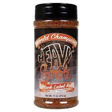 Heavy Smoke Black Label Rub 11 oz. - The Kansas City BBQ Store
