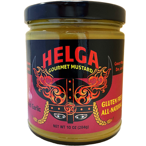 Helga Roasted Garlic Gourmet Mustard  10 oz. - The Kansas City BBQ Store