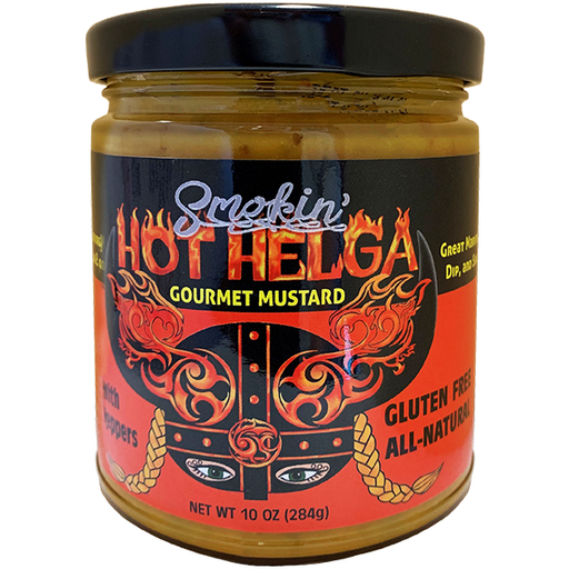 Helga Smokin' Hot Gourmet Mustard  10 oz. - The Kansas City BBQ Store