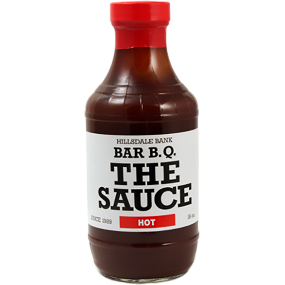 Hillsdale Bank Bar-B-Q The Sauce Hot 18 oz. - The Kansas City BBQ Store