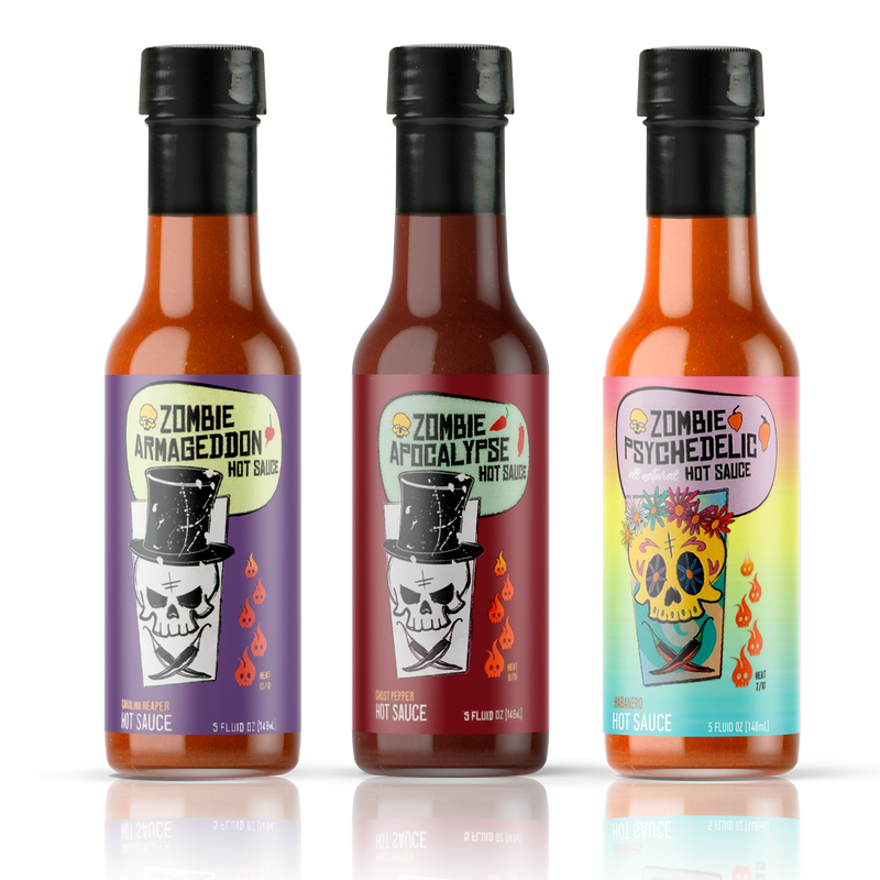 Zombie Hot Sauce Trio