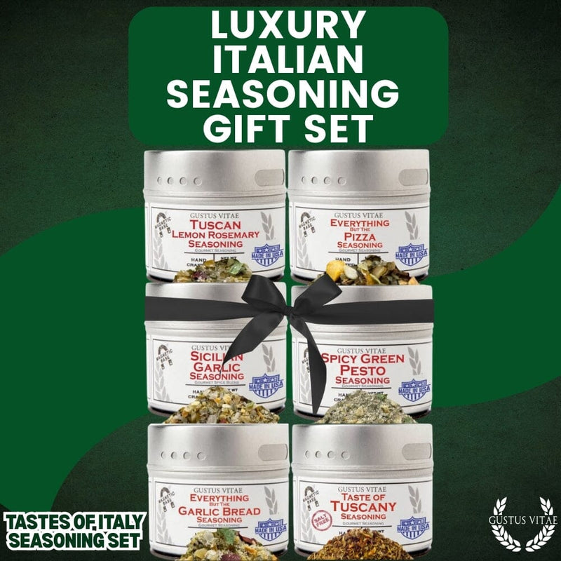 Italian Seasoning Gift Set - Tastes of Italy - Artisanal Spice Blends Six Pack