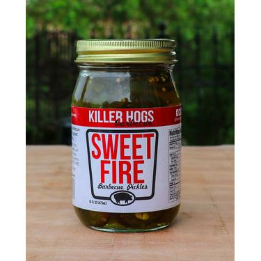 Killer Hogs Sweet Fire Pickles 16 oz. - The Kansas City BBQ Store