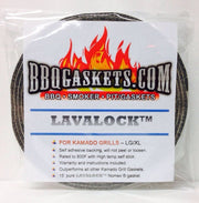 LavaLock Large/XL Kamado Style Gasket 7/8" x 1/8" Grey self-stick, high temp, and durable for BBQ grills.