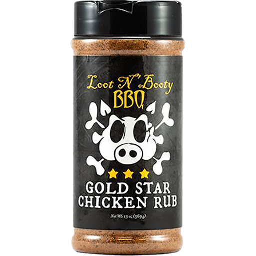 Loot N' Booty BBQ Gold Star Chicken Rub 13 oz. - The Kansas City BBQ Store