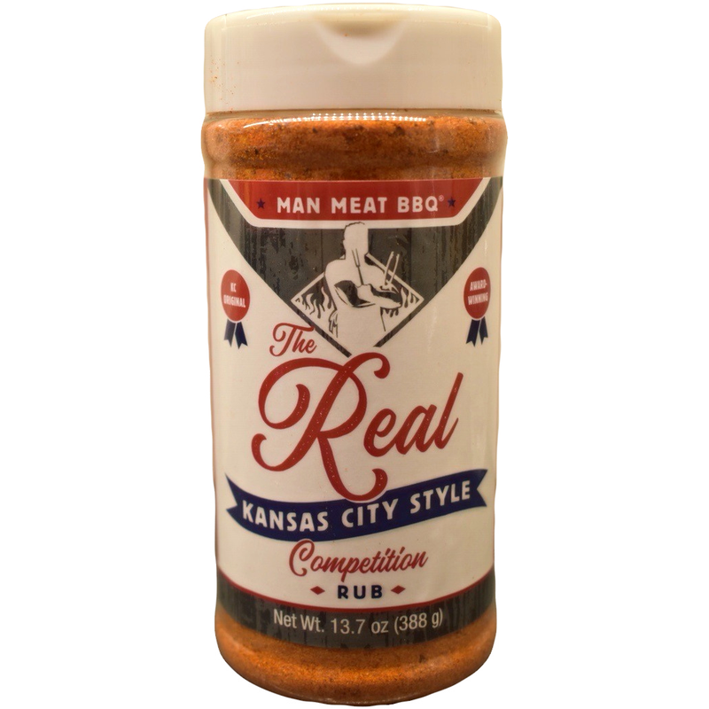 Man Meat BBQ Kansas City Style Rub – 11 oz bottle of sweet & smoky BBQ seasoning