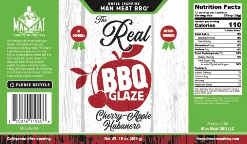 Man Meat BBQ Cherry Apple Habanero Glaze - The Kansas City BBQ Store