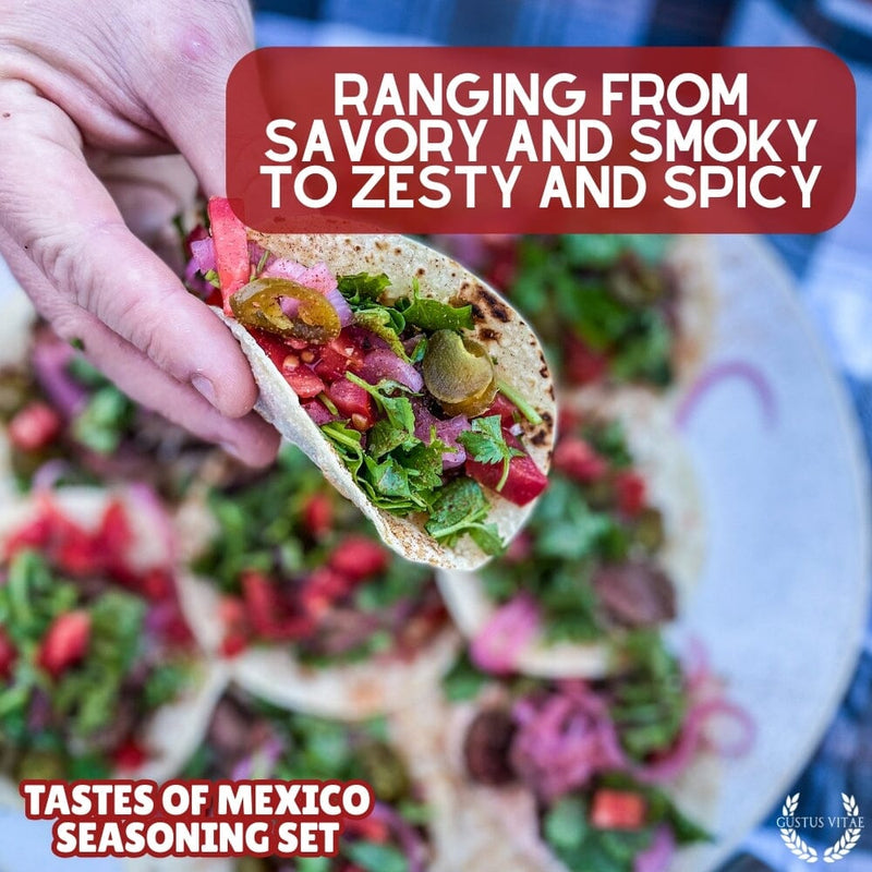 Mexican Seasoning Gift Set - Tastes of Mexico - Artisanal Spice Blends Six Pack