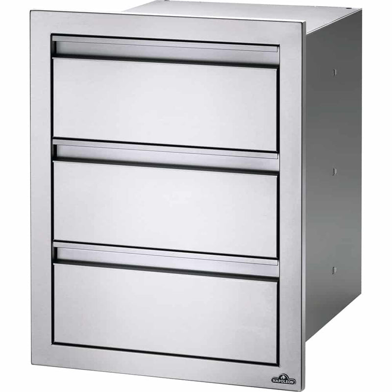 Napoleon Built-In Components Triple Drawer Housing - The Kansas City BBQ Store