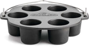 Napoleon cast iron muffin pan designed for perfect baking with six individual muffin cups.