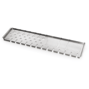 Multifunctional grilling rack for Prestige 665, custom engineered stainless steel holder for wings and appetizers.