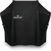 Durable Napoleon Rogue 625 grill cover providing year-round protection for grills against weather elements.