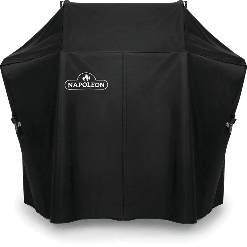 Durable Napoleon Rogue 625 grill cover providing year-round protection for grills against weather elements.