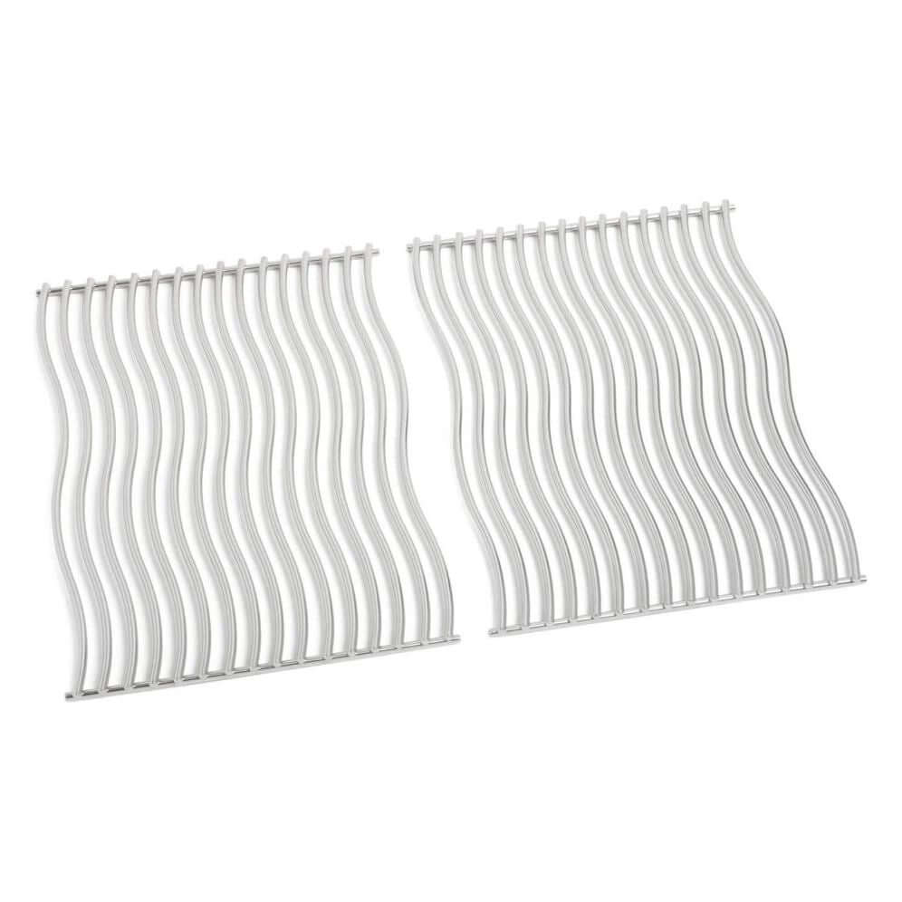 Stainless steel cooking grids for Napoleon grills, featuring iconic wave pattern, ideal for LEX 485 Gas Grills.
