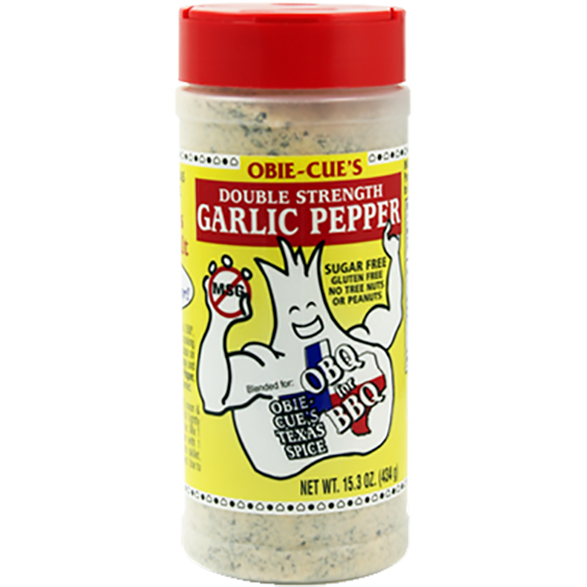 Obie-Cue's Double Strength Garlic Pepper 15.3 oz. - The Kansas City BBQ Store