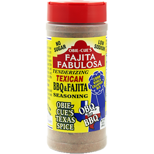 ObieCue's Fajita Fabulosa Texican BBQ & Fajita Seasoning 10 oz. The
