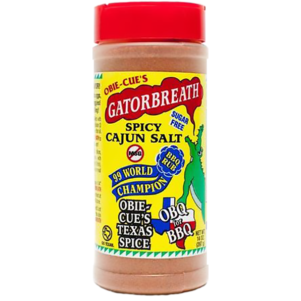 Obie-Cue's Gatorbreath Spicy Cajun Salt  14 oz. - The Kansas City BBQ Store