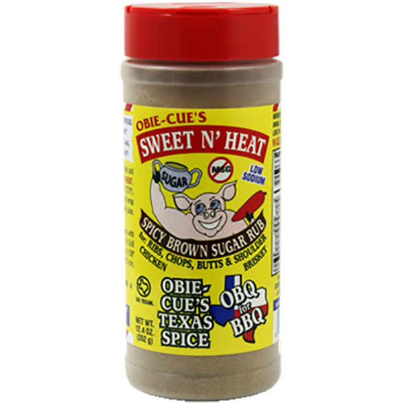 Obie-Cue's Sweet N' Heat Spicy Brown Sugar Rub 12.4 oz. - The Kansas City BBQ Store