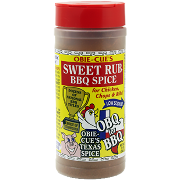 Obie-Cue's Sweet Rub BBQ Spice 12 oz. - The Kansas City BBQ Store