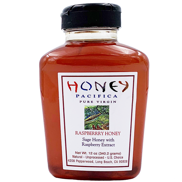 Pacifica Raspberry Flavored Honey 12 oz. - The Kansas City BBQ Store
