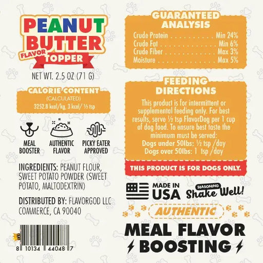 Peanut Butter Flavored - Dog Food Topper - The Kansas City BBQ Store