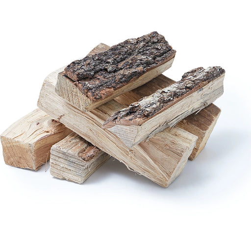 Gourmet wood selection featuring southern pecan wood splits for BBQ cooking and grilling.