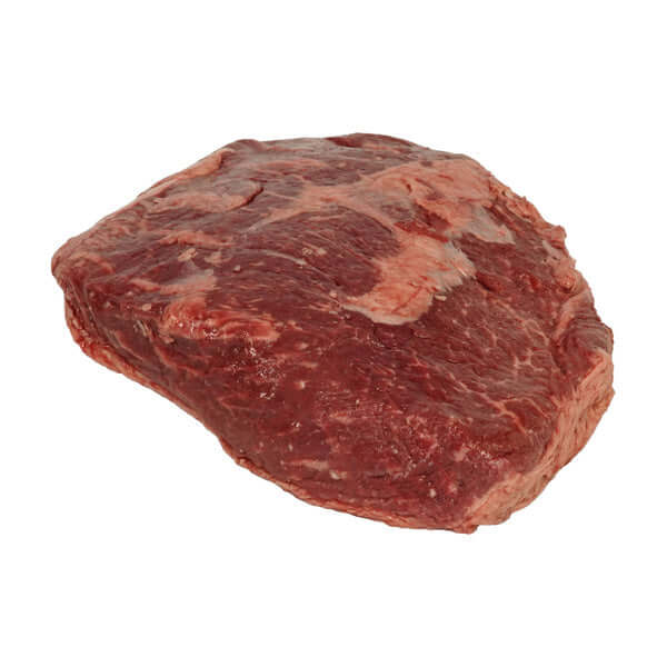 Certified Angus Beef Picanha steak ready for grilling, showcasing rich marbling and bold color.
