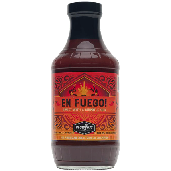 Plowboys BBQ En Fuego Spicy Sauce 16 oz. - The Kansas City BBQ Store
