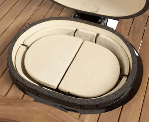 Primo Oval XL Heat Deflector Plates (2 pcs.) - The Kansas City BBQ Store