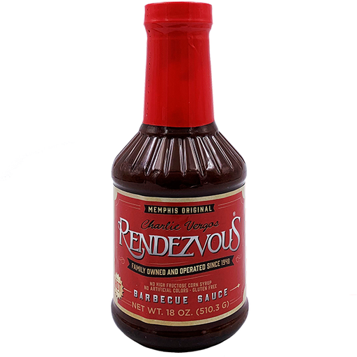 Rendezvous Hot Famous Barbecue Sauce  18 oz. - The Kansas City BBQ Store