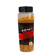 Bottle of Slap's BBQ The Perfect Blend, a Kansas City BBQ rub, offering sweet, savory, and spicy flavor for meats.