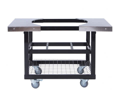 Primo XL/Large Cart Base with Basket and SS Side Shelves - The Kansas City BBQ Store