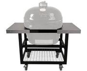 Primo Junior Cart Base with Basket and Stainless Steel Shelves - The Kansas City BBQ Store