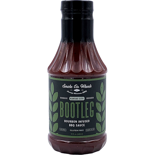 Smoke on Wheels Bootleg Bourbon Infused BBQ Sauce 16 oz. - The Kansas City BBQ Store