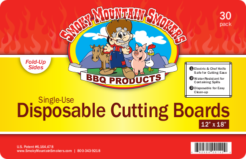 Smoky Mountain Smokers Disposable Cutting Boards - 12" x 18" | 30 Pack