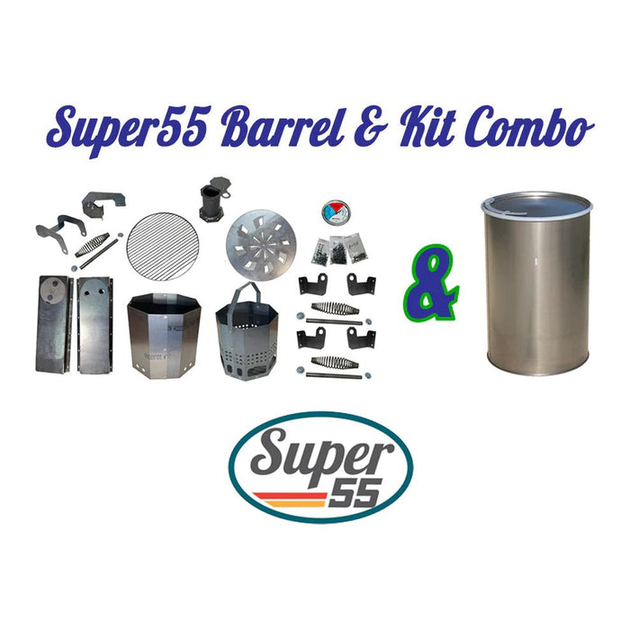 Super 55 Drum Smoker Kit with Barrel - The Kansas City BBQ Store