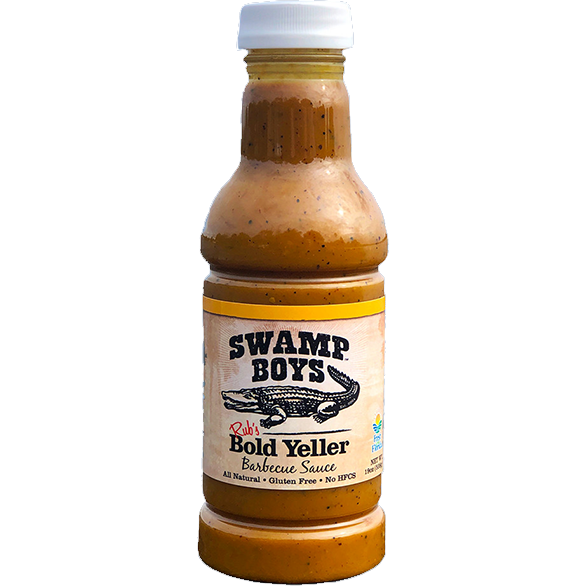 Swamp Boys Rub's Bold Yeller BBQ Sauce 19 oz. - The Kansas City BBQ Store