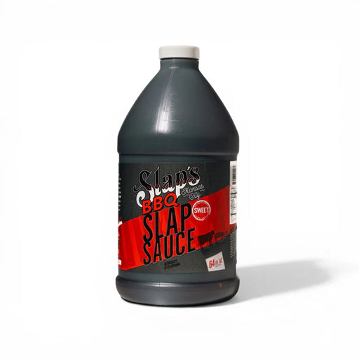 Slap’s BBQ Sweet Slap BBQ Sauce bottle, sweet Kansas City BBQ sauce for grilling and smoking meats.