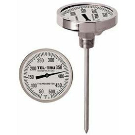 Tel-Tru UT-300 Thermometer, 3" aluminum dial, 6" stem - The Kansas City BBQ Store