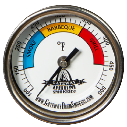 Gateway Drum Smokers® 3" Custom Dial Thermometer - The Kansas City BBQ Store