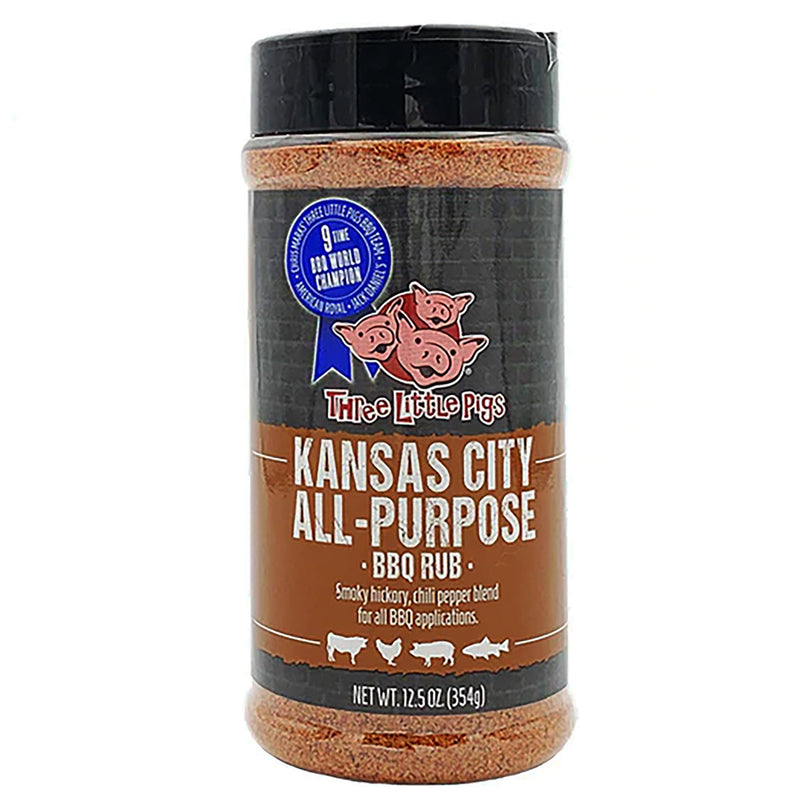 Three Little Pigs Kansas City All-Purpose BBQ Rub 12.5 oz. - Worldwide Shipping Available! | The Kansas City BBQ Store