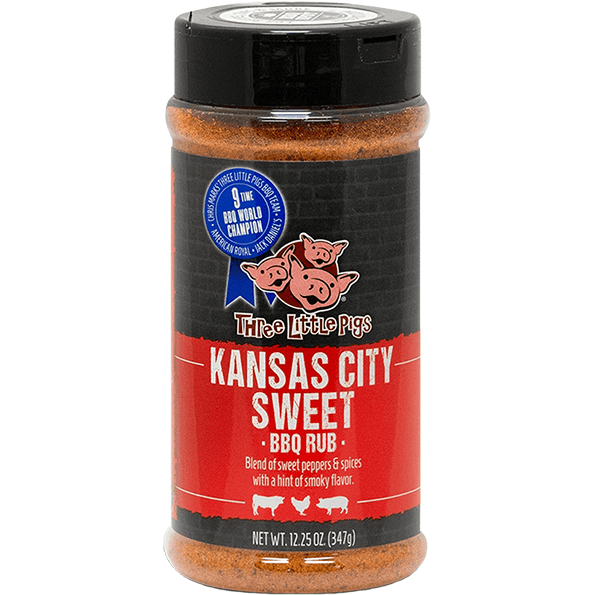 Three Little Pigs Kansas City Sweet BBQ Rub  12.25 oz. - Worldwide Shipping Available! | The Kansas City BBQ Store