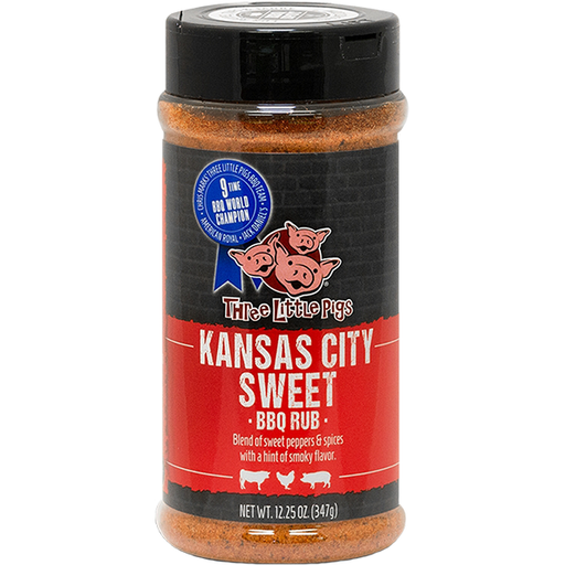 Three Little Pigs Kansas City Sweet BBQ Rub  12.25 oz. - The Kansas City BBQ Store