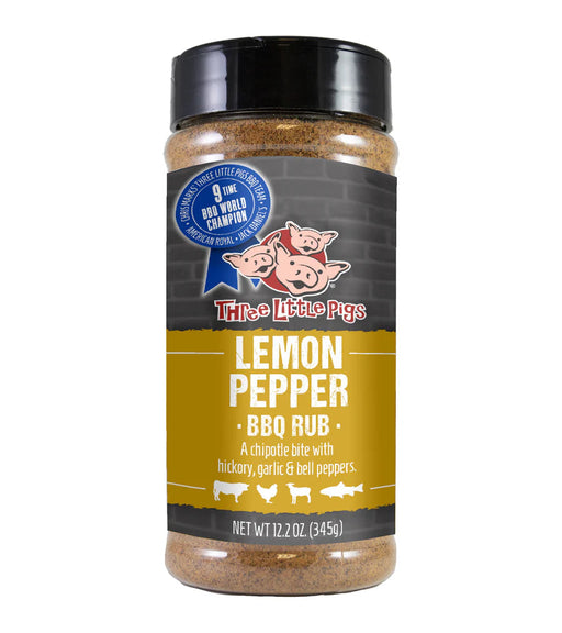 Three Little Pigs Lemon Pepper 12.2oz - Worldwide Shipping Available! | The Kansas City BBQ Store