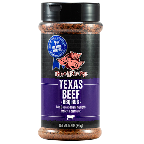 Three Little Pigs Texas Beef BBQ Rub  12.2 oz. - Worldwide Shipping Available! | The Kansas City BBQ Store