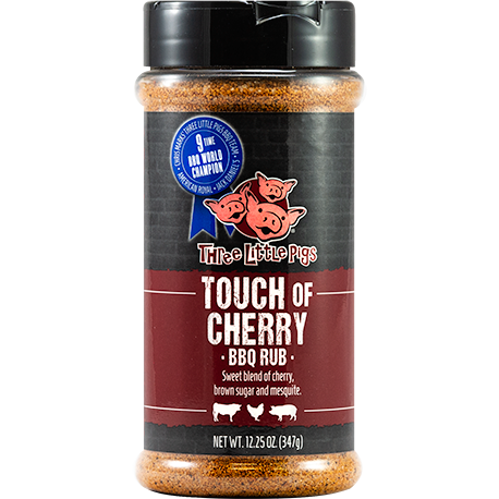 Three Little Pigs Touch of Cherry BBQ Rub  12.25 oz. - Worldwide Shipping Available! | The Kansas City BBQ Store