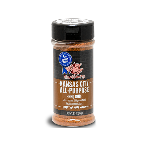 Three Little Pigs Kansas City Rub tout usage pour barbecue 12,5 oz.