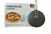 Chicago Brick Oven Aluminum Pizza Peel - Turning Pizza Paddle with Leather Strap and Detachable Wood Handle - Bakeware & Pizza Oven Accessories - 9 in - The Kansas City BBQ Store